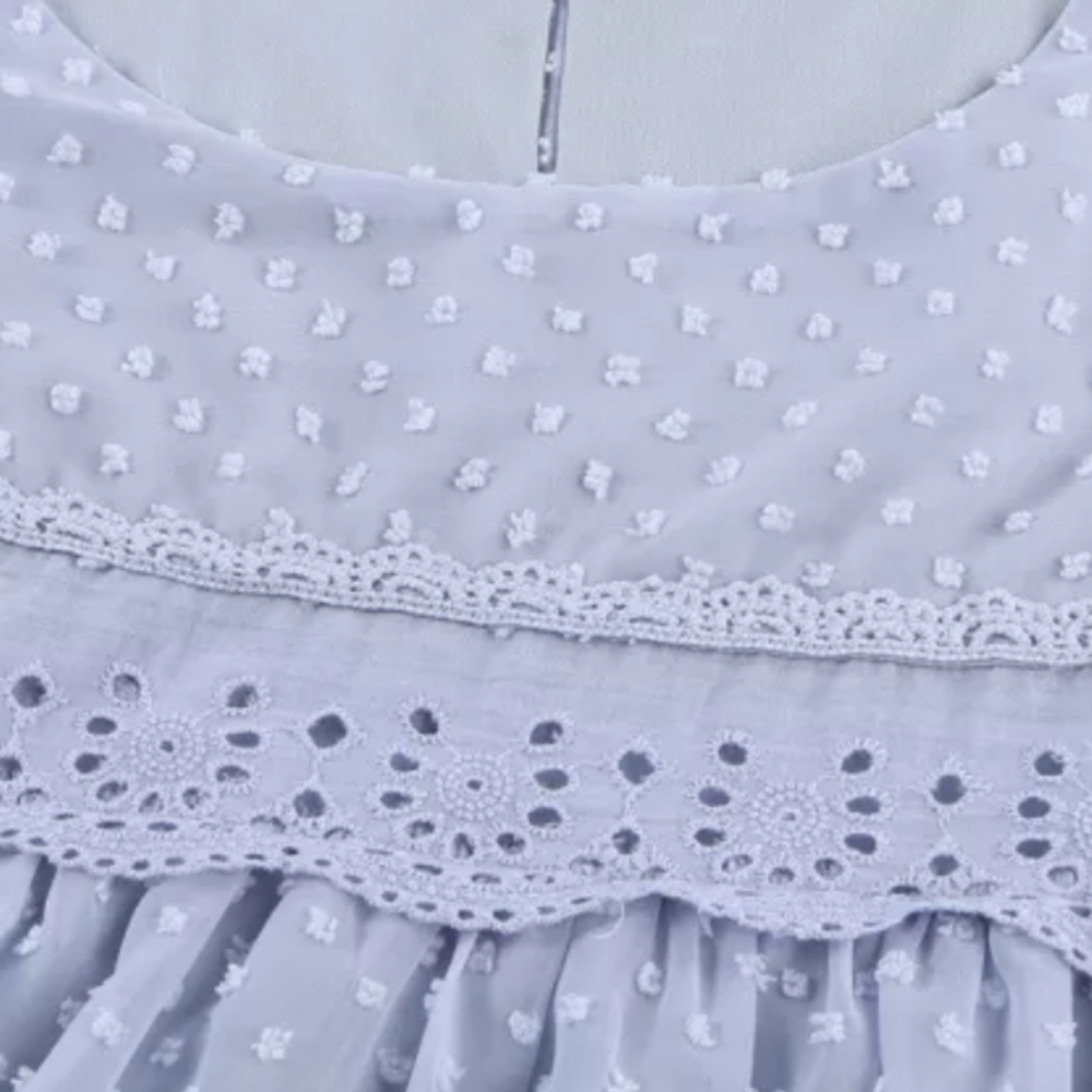 ♥️New boutique swiss dot flutter sleeve top - Picture 8 of 14